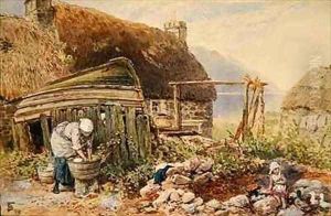 Washing Day at Balmarcara by Myles Birket Foster