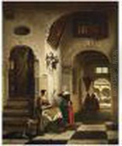 The Orphanage In Amsterdam by Johannes Anthonie Balthasar Stroebel