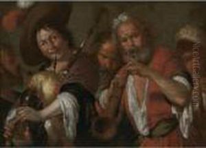 The Pifferai by Bernardo Strozzi