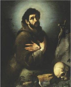Saint Francis At Prayer by Bernardo Strozzi