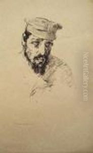 A Jew Wearing A Cap by Hermann Struck