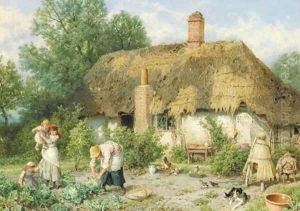 Hollen Lane, near Egham, Surrey by Myles Birket Foster