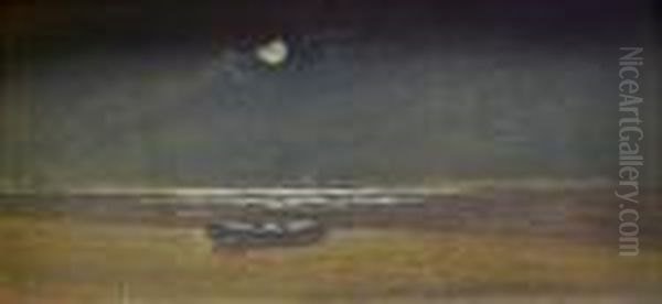 Boat Along The Shore, Evening - view 1