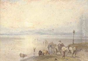 Morecambe Sands by Myles Birket Foster