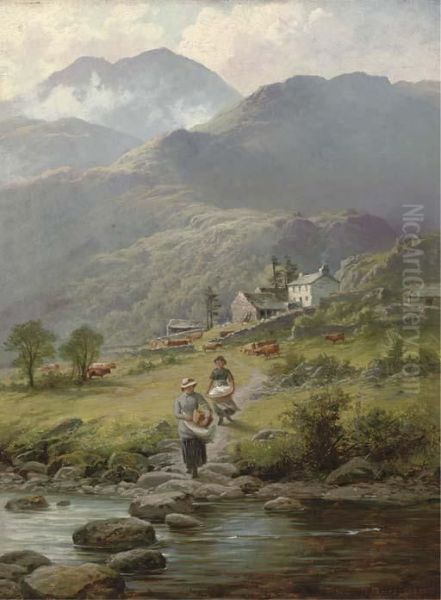 Washing Laundry In The River - view 1