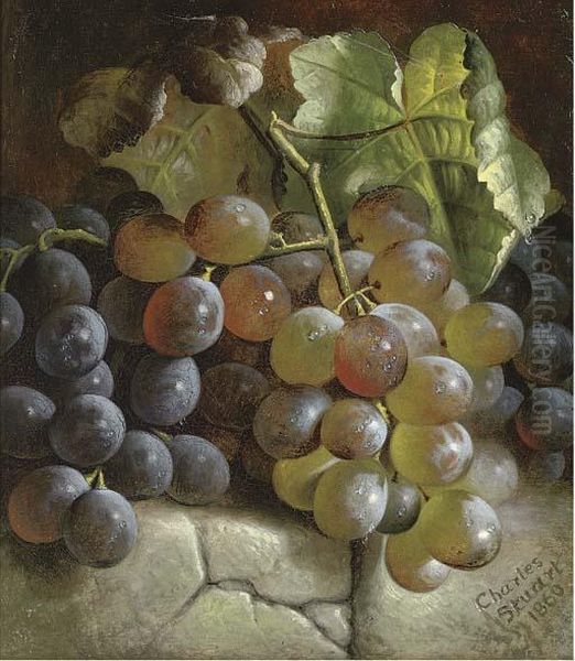 Grapes On A Stone Step - view 1
