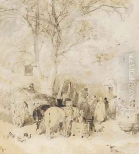 Outside the village inn - view 1