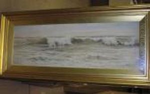 "breaking Waves Off The Hampshire Coast" With Shipping Beyond "breaking Waves Off The Hampshire Coast" With Shipping Beyond