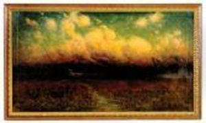 A Breezy Sunset Near Galt, Sacramento Valley, California by James Everett Stuart
