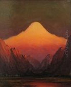 Sunset Glow, Mt. Tacoma From The Headwaters Of The Puyallup, Washington by James Everett Stuart
