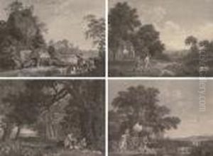 Shooting, Plates I-iv by George Stubbs