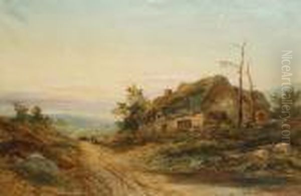 Figures On A Rural Road - view 1