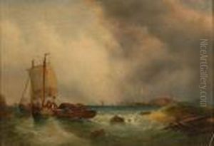 Coastal Landscape With Fishing Boats thumbnail