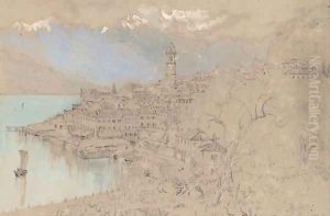 Bellagio, Lake Como by Myles Birket Foster