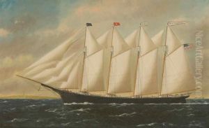The Four-masted Schooner by William Pierce Stubbs