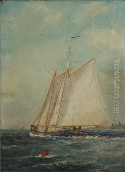 Schooner At Full Sail - view 1
