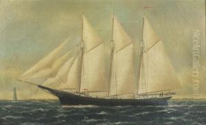 The Three-mastedschooner Tamos by William Pierce Stubbs