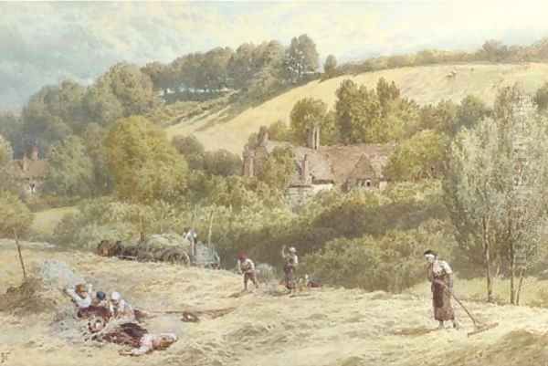 Haymaking near Haslemere, Surrey - view 1