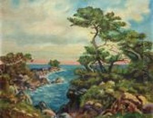 Cypress Trees In A Coastal Landscape by Dedrick Brandes Stuber