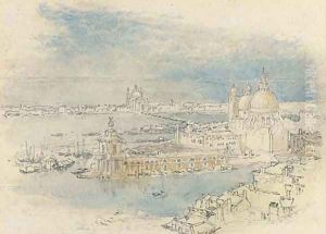 The Dogana and Santa Maria della Salute, Venice by Myles Birket Foster