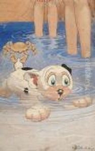 Bitten On The Tail By A Crab by George Ernest Studdy