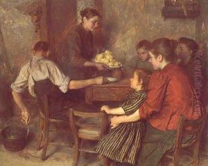 The Frugal Repast by Friant Emile