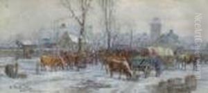 Viehmarkt Im Winter. thumbnail