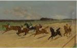 Cantering To The Starting Post by Henry Stull