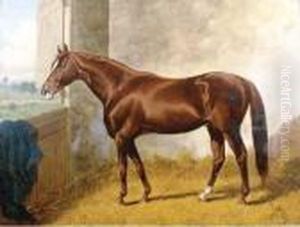 A Bay Horse In A Stall by Henry Stull