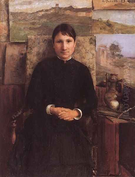 Portrait de Mme Petitjean (Portrait of Madame Petitjean) by Friant Emile