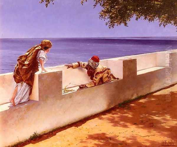 The Young Snake Charmer by Antonio Maria Fabres Y Costa