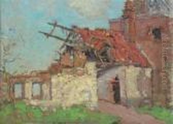 Bombed Buildings, Flanders - view 1