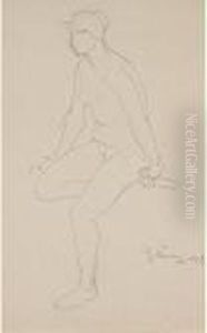 Seated Nude by Jan Stursa