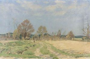 Sommerliche Landschaft Mit Feldweg. by Hans Sturzenegger