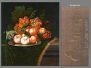 Stilleben Mit Pfirsichen by Ernst Stuven