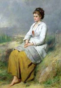 Highland Lassie by Thomas Faed