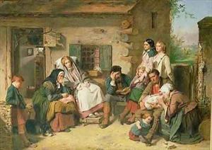 Scottish Settlers in North America by Thomas Faed