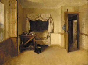 The cottage bedroom by Thomas Faed