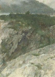 Study of a rocky promontory in the Highlands by Thomas Faed