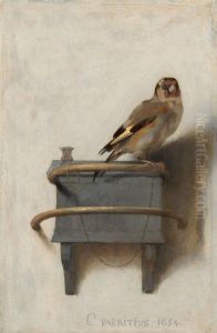 The Goldfinch 1654 by Carel Fabritius