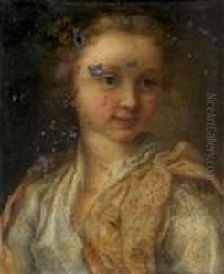 Portrait De Jeune Fille Aux Raisins Ou Allegorie De L'automne by Pierre Subleyras