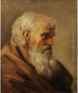 Etude De Tete D'homme Barbu De Profil