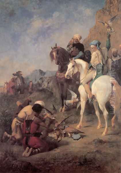 Falcon Hunting in Algeria (or The Quarry) by Eugene Fromentin