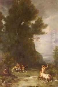 Centaurus Et Centauresses S' Exercant Au Tir De L'Arc (Centaurs and Centauresses Exercising by Shooting with the Bow) by Eugene Fromentin