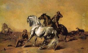 Desert Scene 1868 by Eugene Fromentin