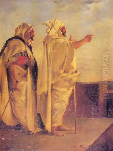 Two Arabs On A Terrace - view 1