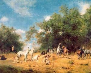 Arab Horsemen Resting