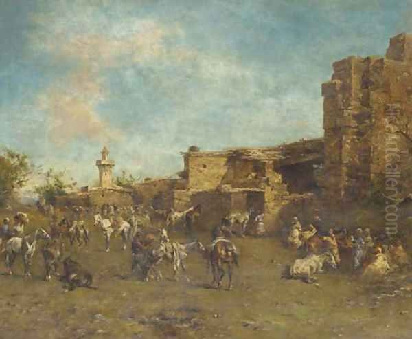Halte de muletiers, Algerie - view 1