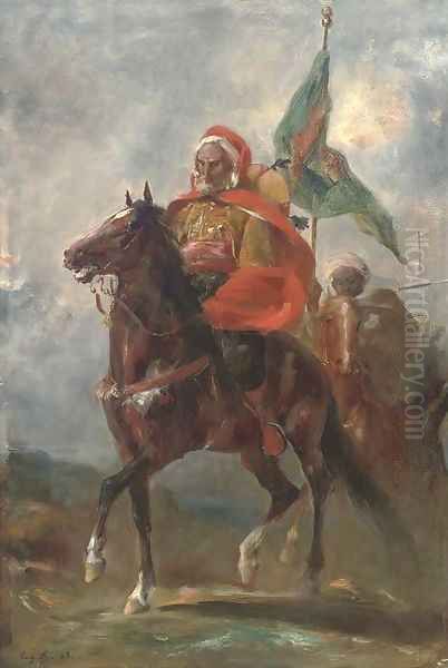 An Orientalist chieftain on horseback - view 1