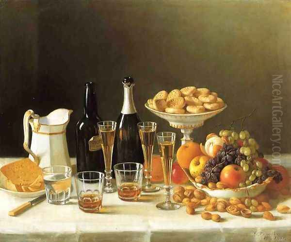 Wine, Cheese and Fruit - view 1